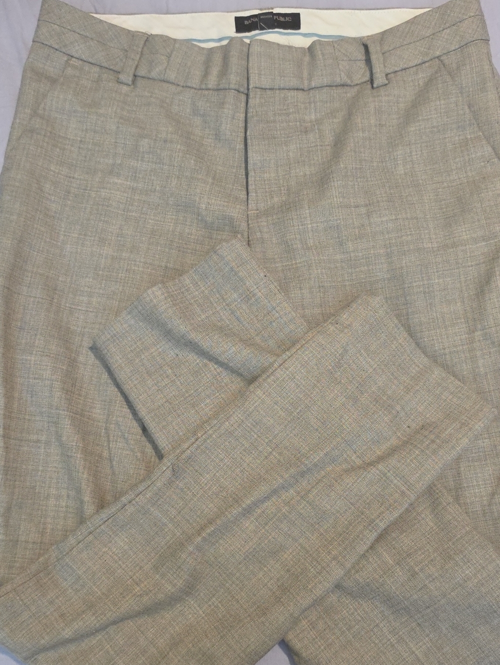 Banana Republic Men's Gray Windowpane Dress Pants